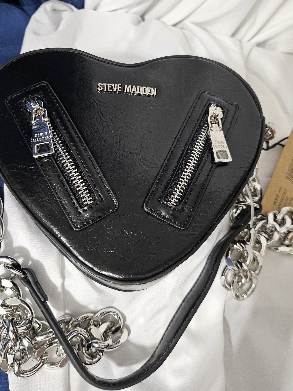 Steve Madden Black Heart Crossbody Bag